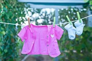 赤ちゃんの洗濯物の干し方